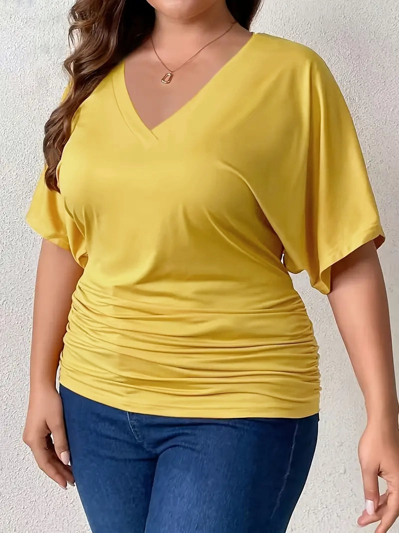 Leanna V-neck Plus Size Top