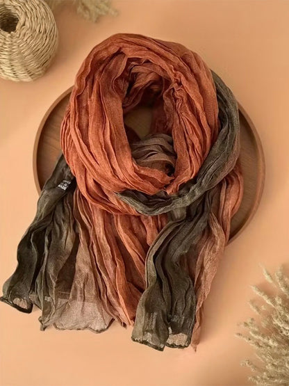 Two Tone Ombre Crinkle Scarf