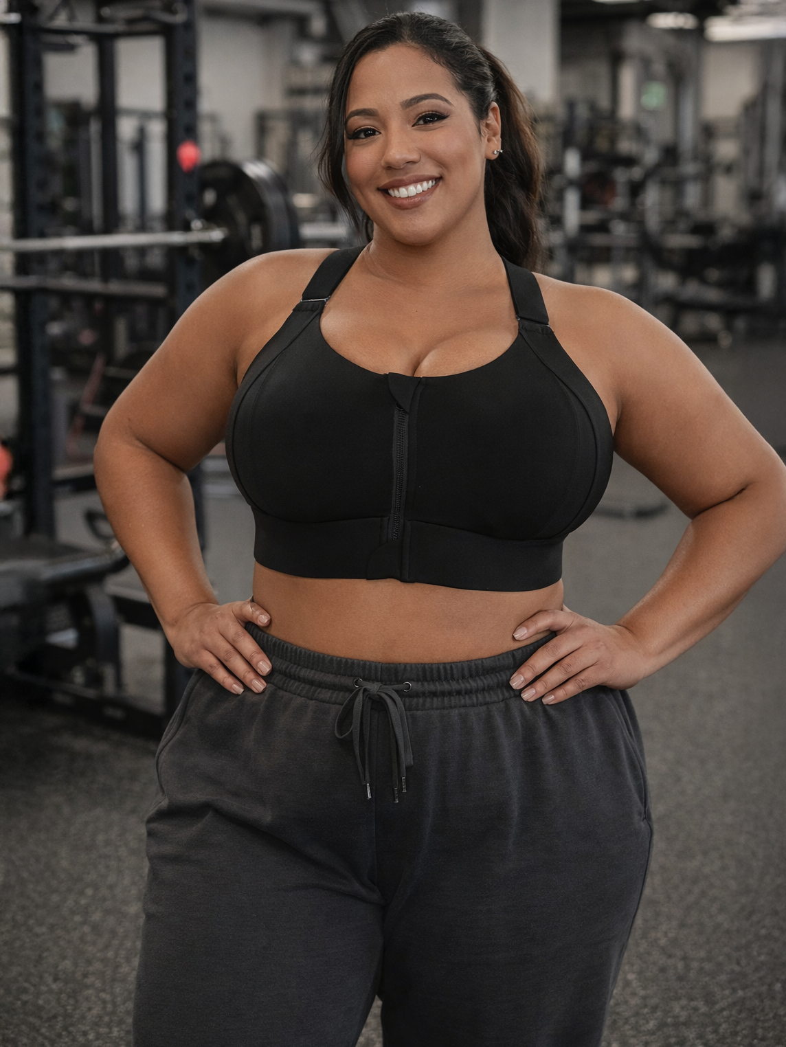 Anise Plus Size Sports Bra by Run Free by Vee, plus size bra, detail view