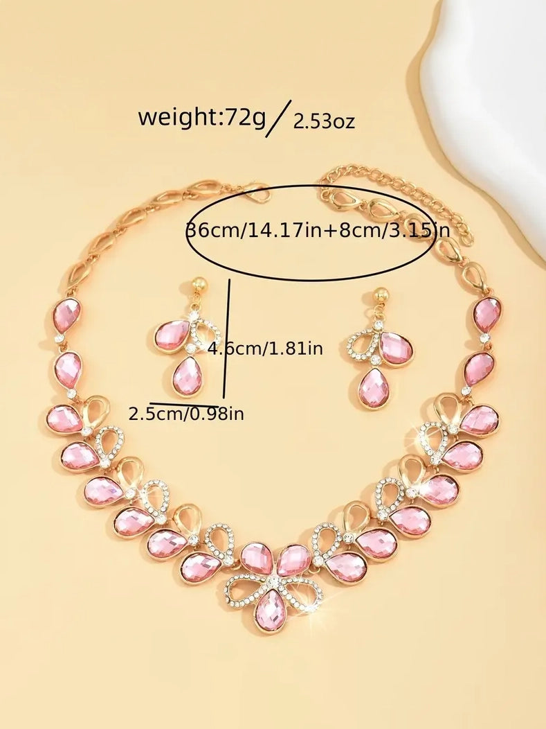 Avril Necklace & Earring Set, earrings, detail view