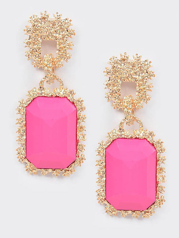 Bold Earrings with Gold Speckled Trim, earrings, styled view