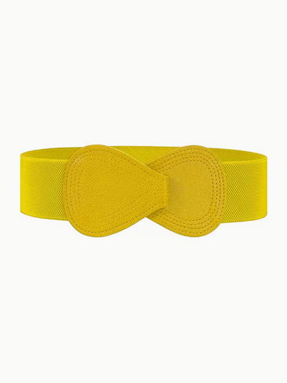 Bow Shaped Elastic Plus Size Belt in Citrus