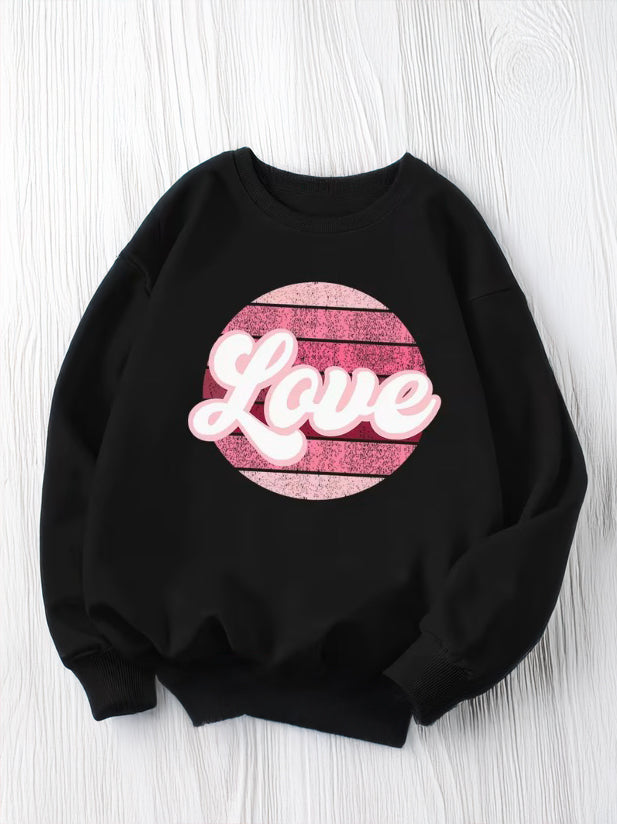 Love Graphic Plus Size Sweatshirt