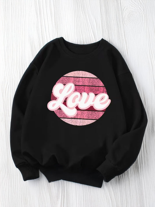 Love Graphic Plus Size Sweatshirt