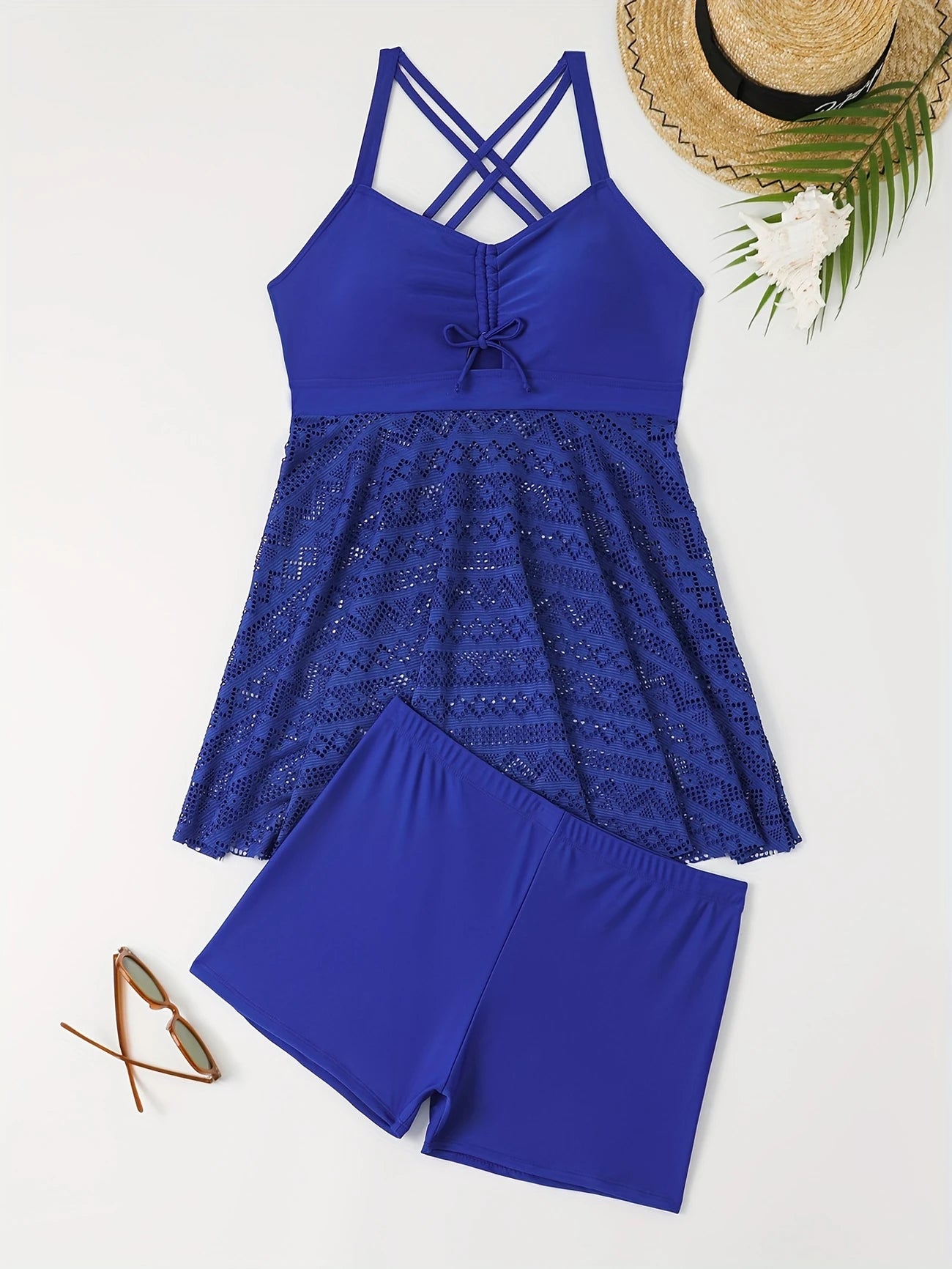 Charlotte Two-Piece Tankini Set Plus-Size Swimwear