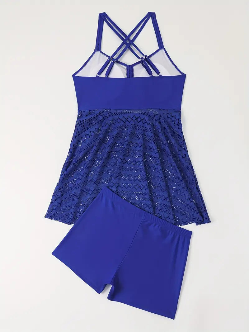 Charlotte Two-Piece Tankini Set Plus-Size Swimwear