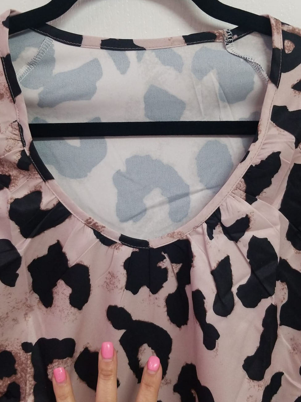 Clarissa Leopard Plus Size Top, plus size top, detail view