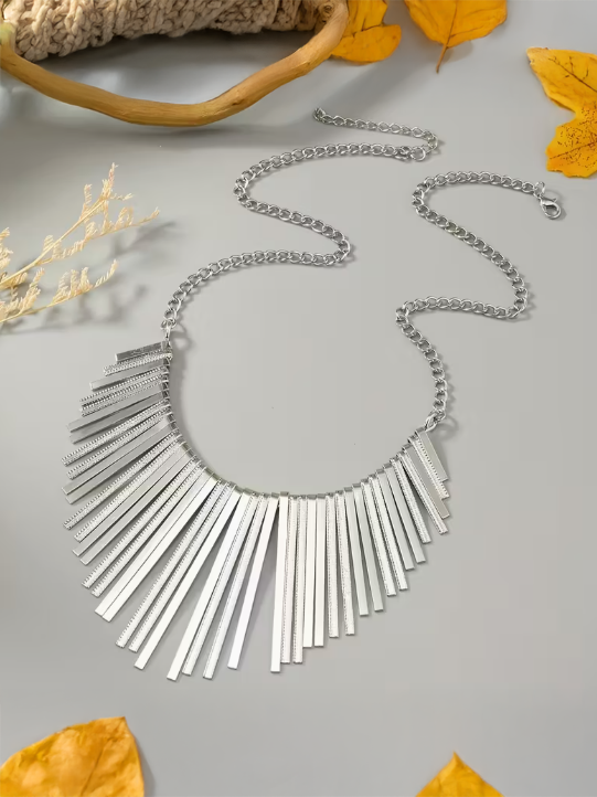Contemporary Glam Statement Necklace, necklace, alternate view