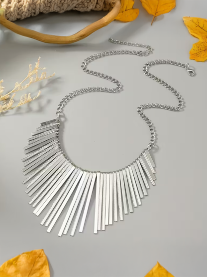 Contemporary Glam Statement Necklace, necklace, alternate view