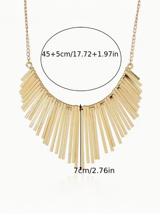 Contemporary Glam Statement Necklace, necklace, product view