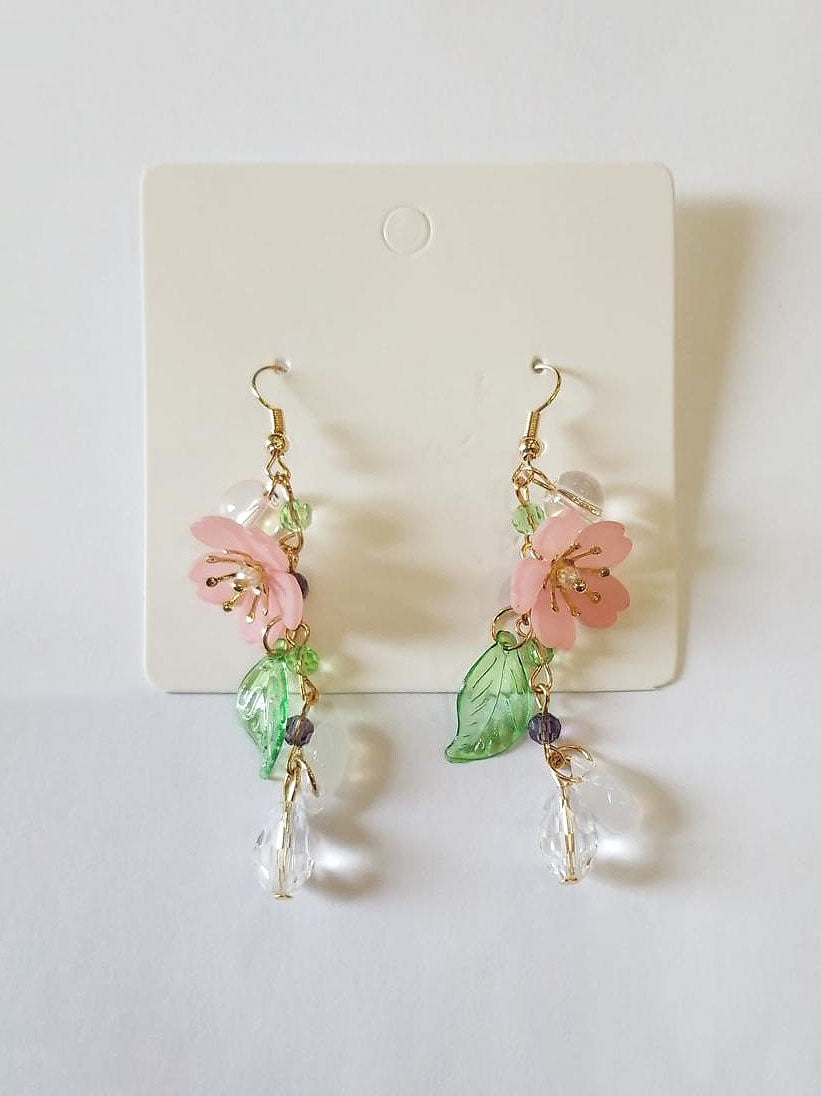 Delicate Floral Vine Garden Earrings, earrings, alternate view
