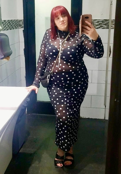 Fiona Polka Dot Plus Size Dress