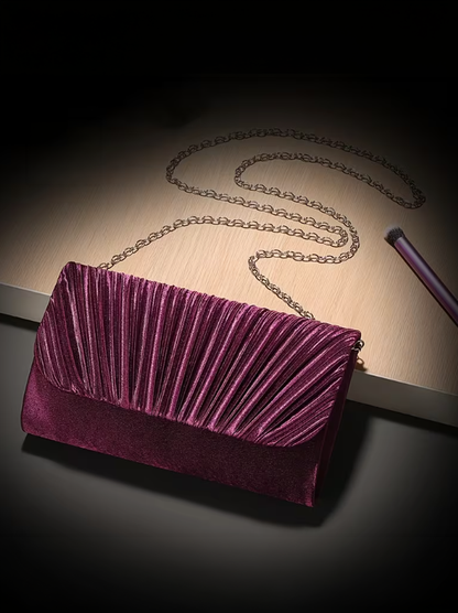 Elegant Pleated Evening Clutch, clutch, alternate view