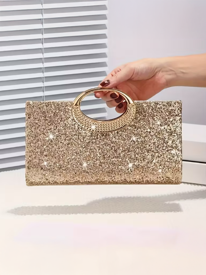 Elegant Glitter Evening Clutch, clutch, front view