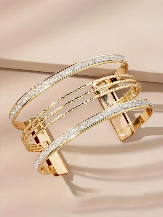 Elegant Open Cuff Bracelet, bracelet, front view