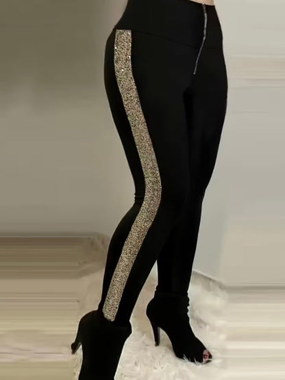 Harper High Waisted Plus Size Leggings in Gold