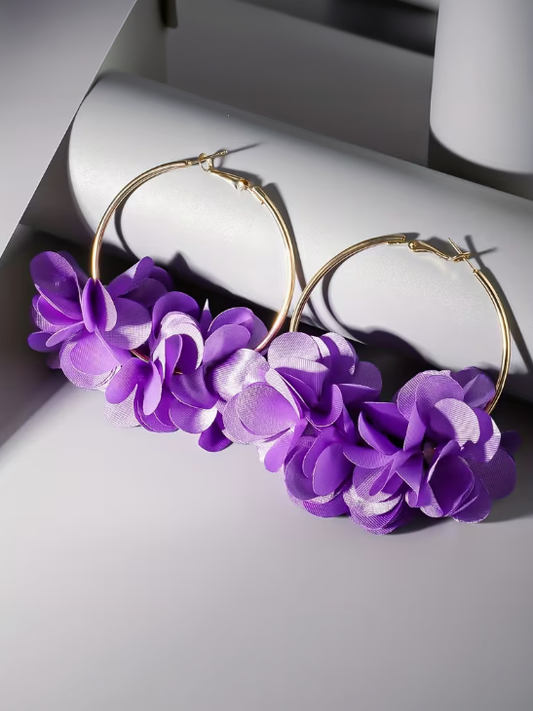 Floral Hoop Earrings