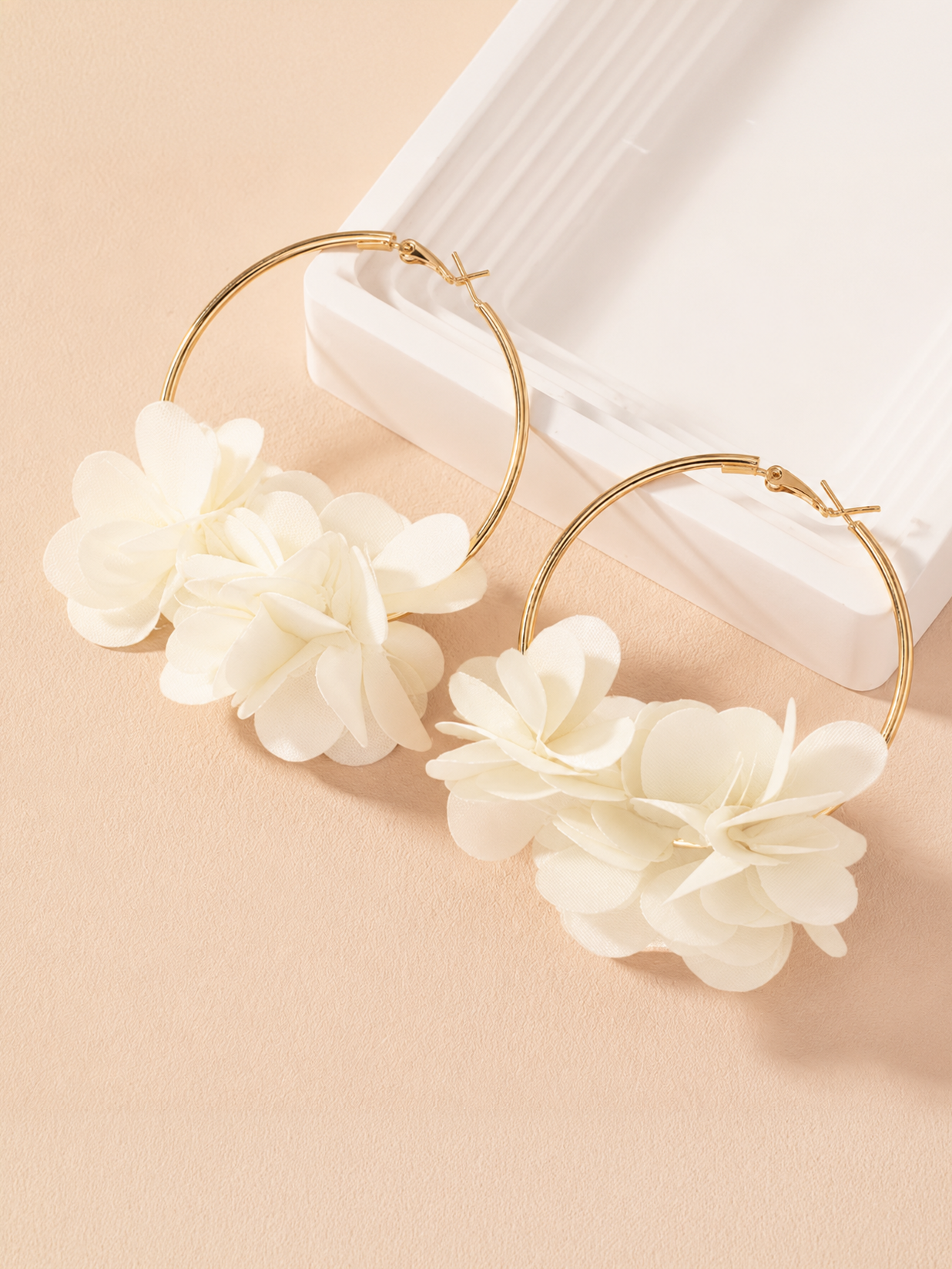 Floral Hoop Earrings