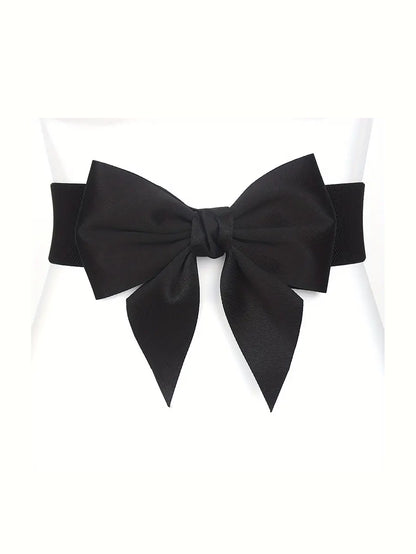 Front Bow Stretch Plus Size Belt, belt, alternate view