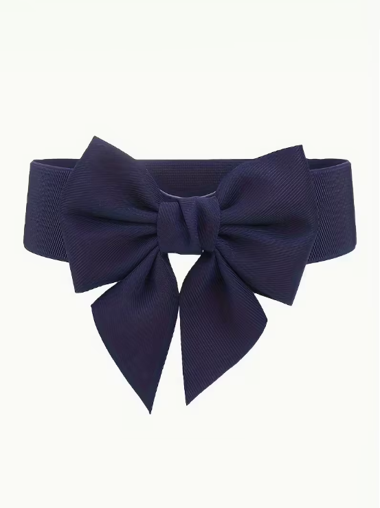 Front Bow Stretch Plus Size Belt, belt, alternate view