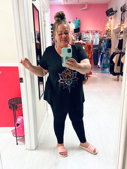 Mandala Print Plus Size T-shirt