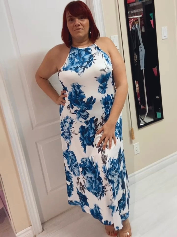 Cleo Plus Size Halter Dress