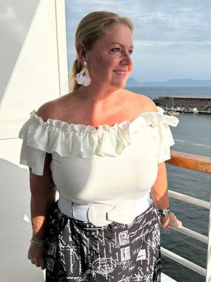 Loretta Off Shoulder Short Sleeve Plus Size Top