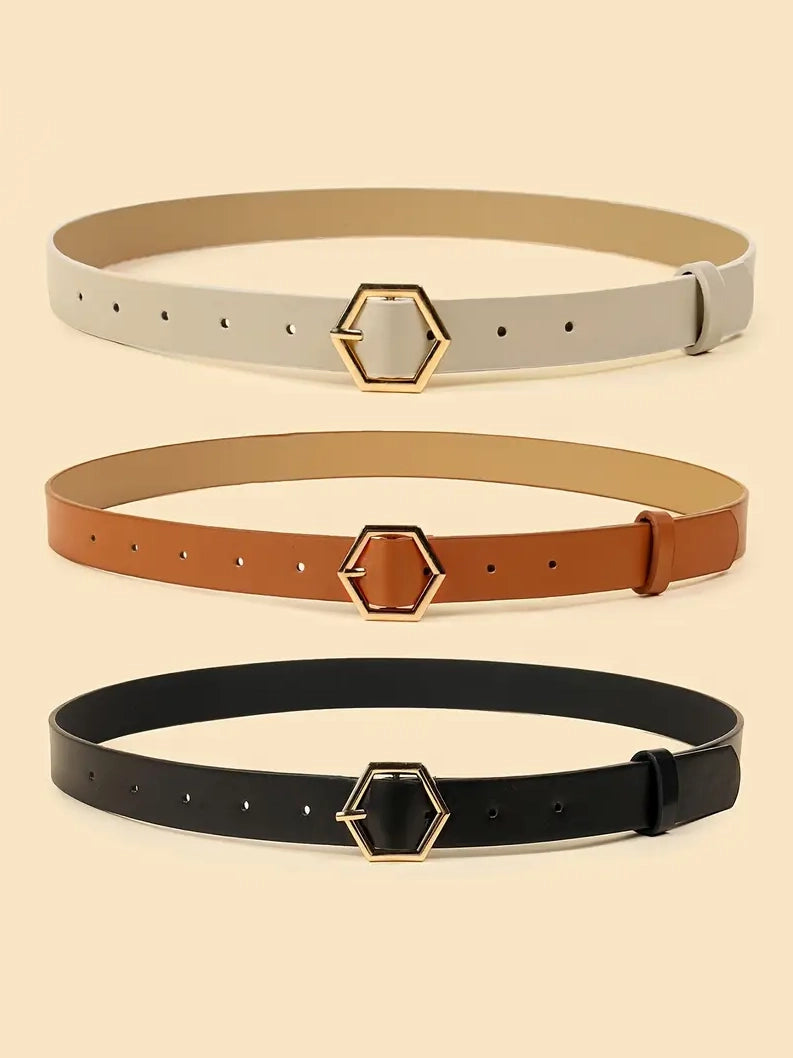 Geo Buckle Plus Size Belt, belt, detail view