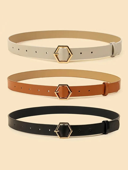 Geo Buckle Plus Size Belt, belt, detail view