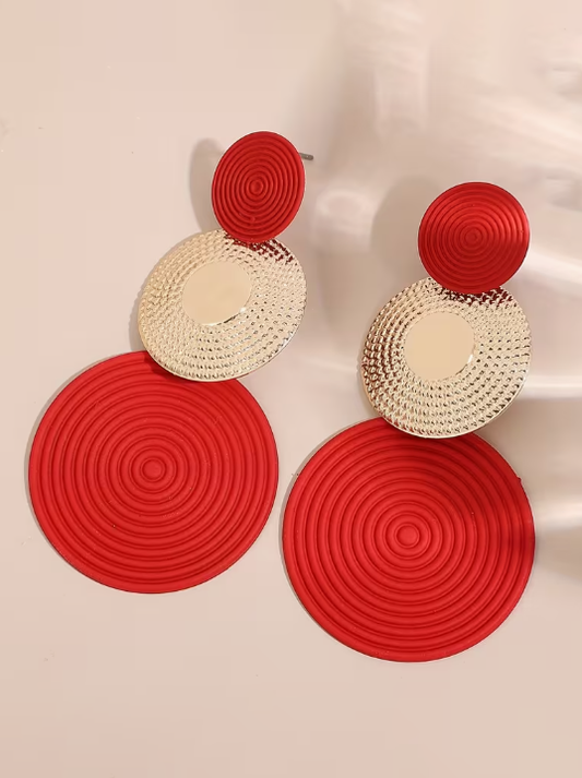 Geometric Circle Earrings