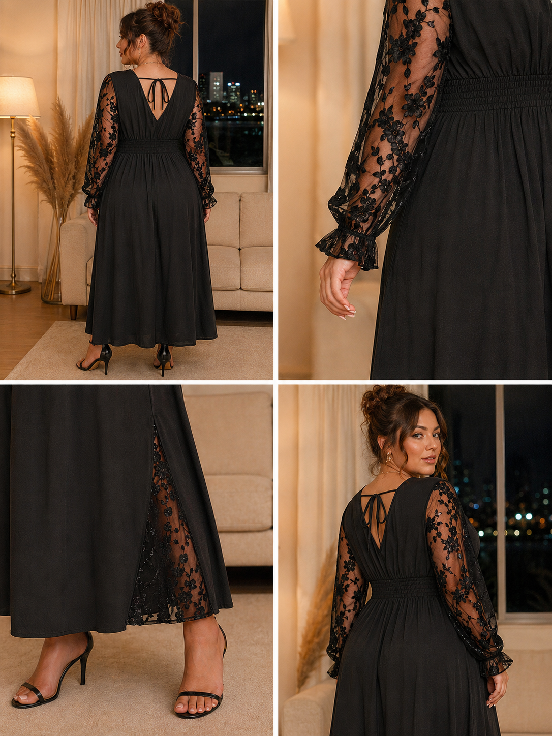 Gracie Lace Detail Plus Size Dress alternate view