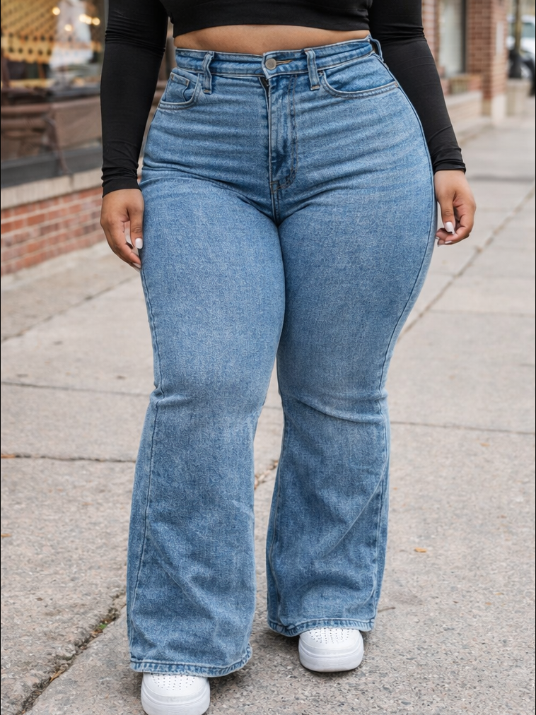 Hailey High Rise Plus Size Jeans, plus size jeans, front view