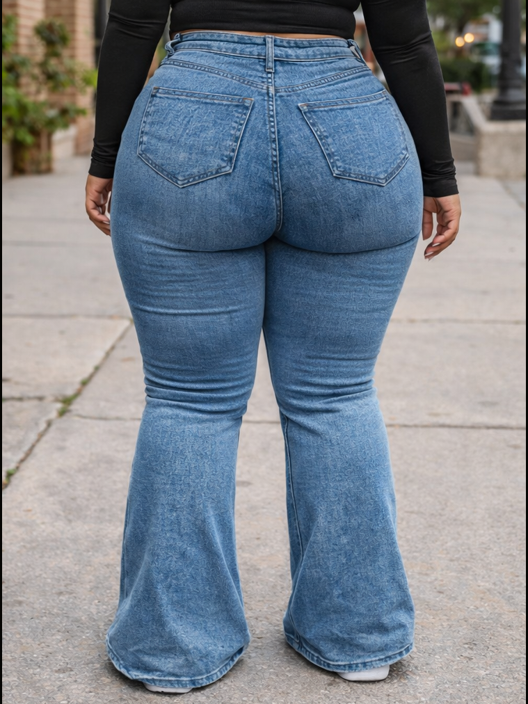 Hailey High Rise Plus Size Jeans, plus size jeans, alternate view