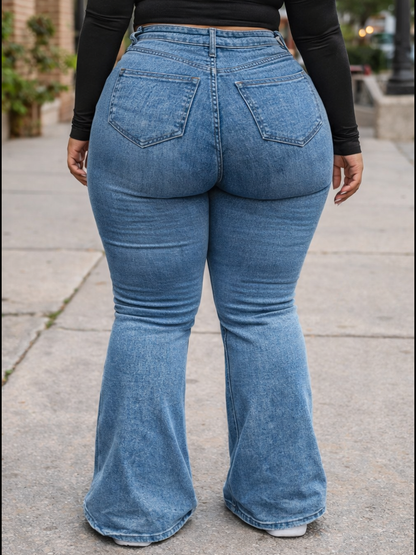 Hailey High Rise Plus Size Jeans, plus size jeans, alternate view
