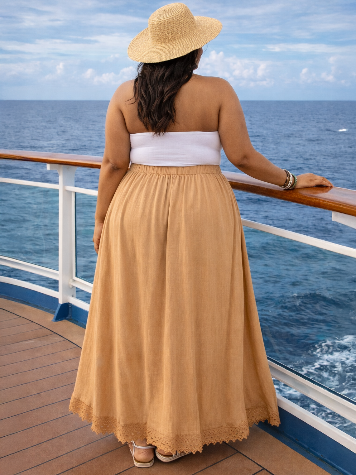 Heather A-line Plus Size Skirt, plus size skirt, alternate view