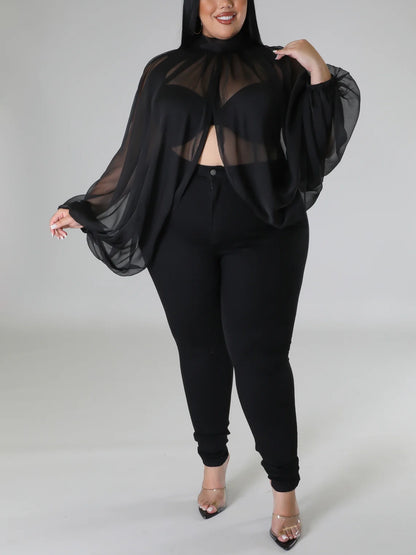 Camilla Plus Size Chiffon Top