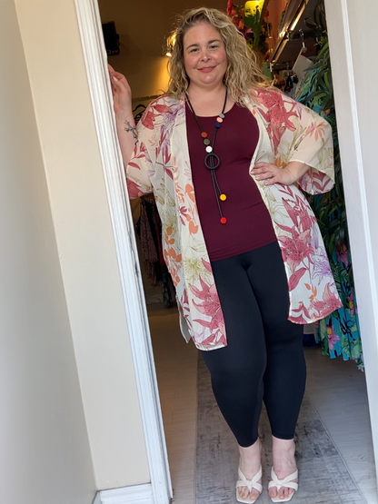 Lilly Plus Size Chiffon Kimono