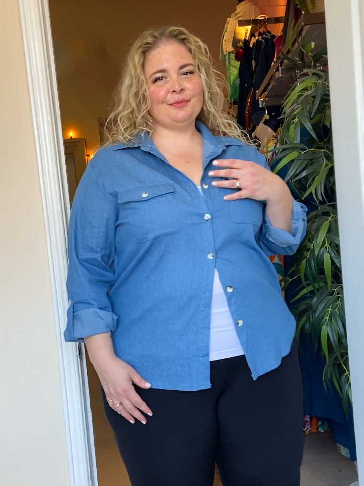 Lana Plus Size Jean Shirt