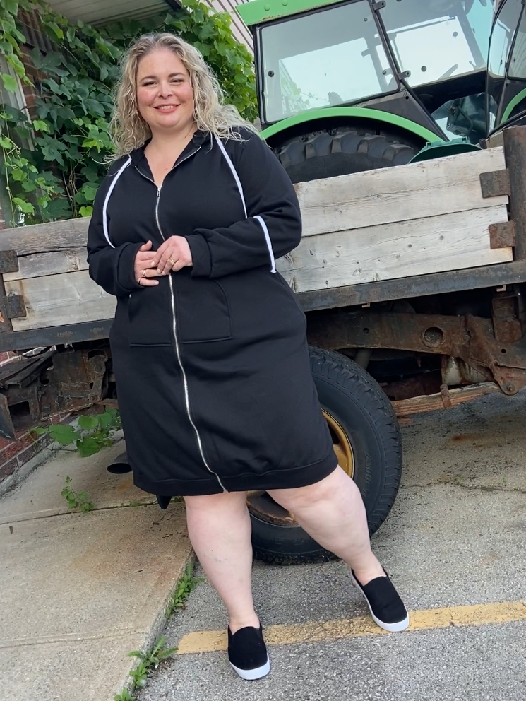 Melrose Plus Size Hoodie Sweatshirt Dress