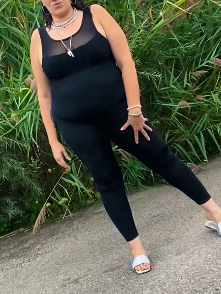 Sadie Open Back Plus Size Jumpsuit by Run Free by Vee