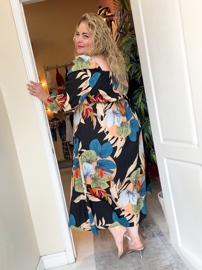 Kayla Plus Size Printed Dress