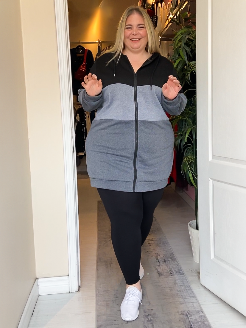 Davina Plus Size Long Hoodie Sweatshirt