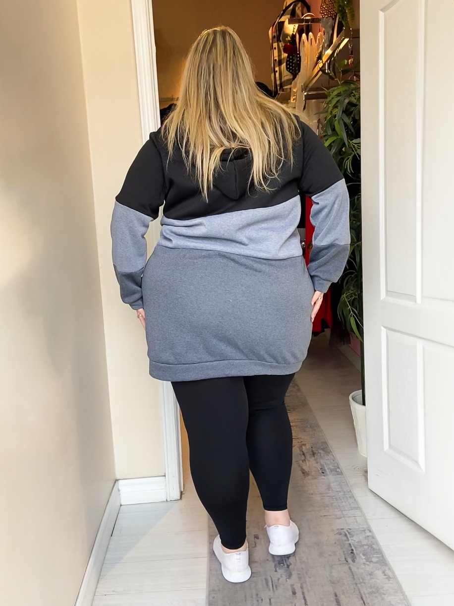 Davina Plus Size Long Hoodie Sweatshirt