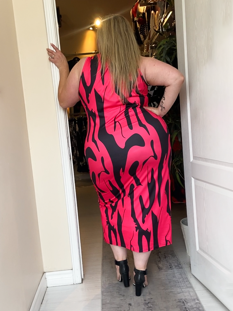 Halo Plus Size Bodycon Midi Dress