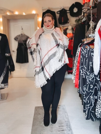 Hannah Plus Size Turtleneck Poncho