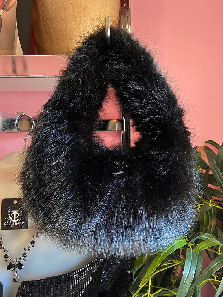 Faux Fur Evening Bag