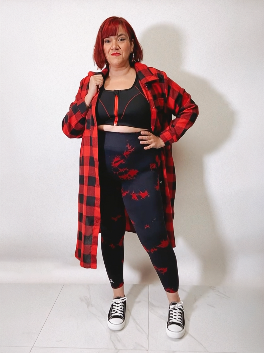 Edna Plus Size Long Plaid Shirt