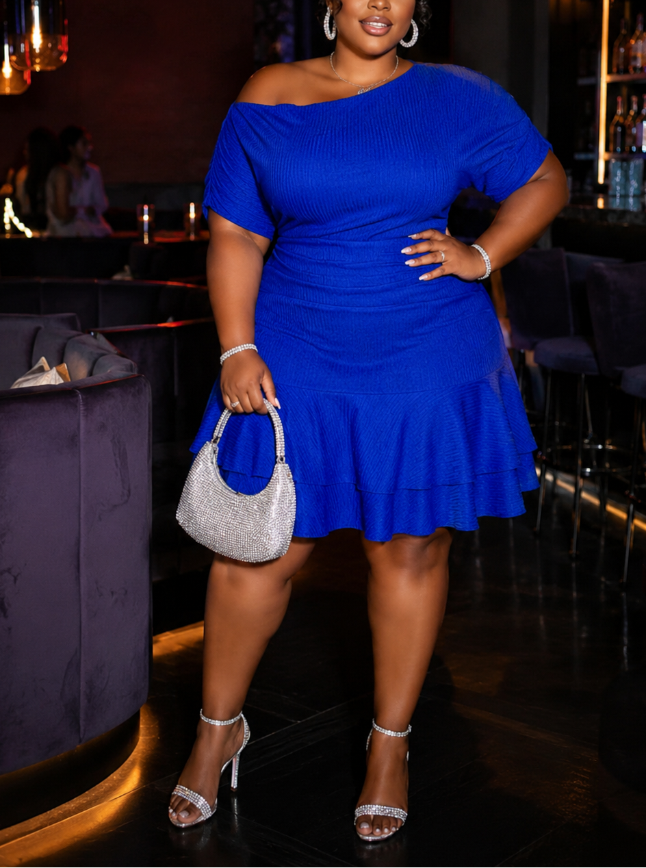 Jasmine Off Shoulder Plus Size Dress