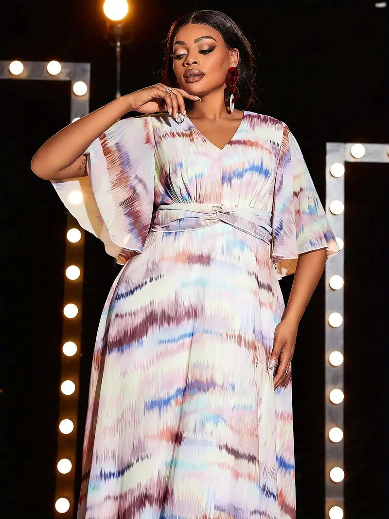 Jayla Plus Size Chiffon Evening Gown