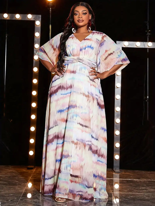 Jayla Plus Size Chiffon Evening Gown